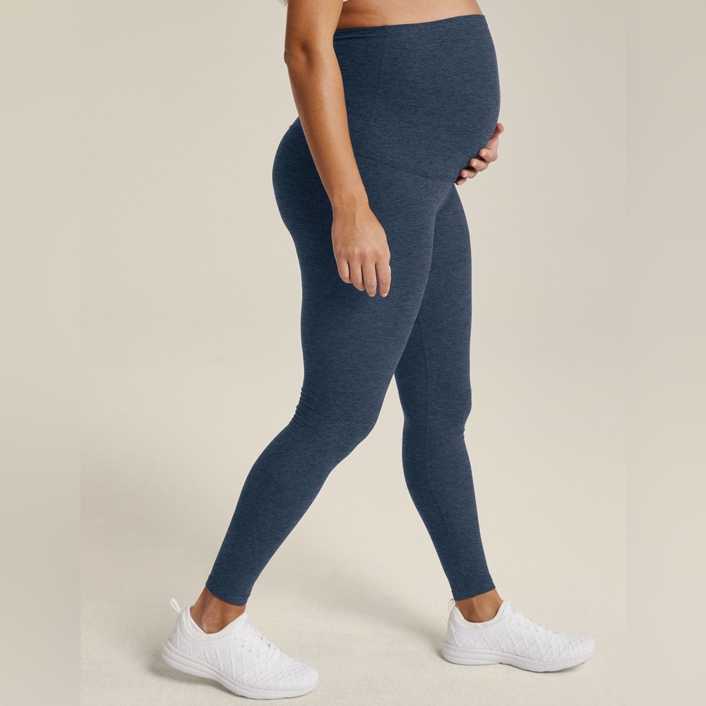 Beyond Yoga Spacedye Love the Bump Midi Maternity Legging, Nocturnal Navy